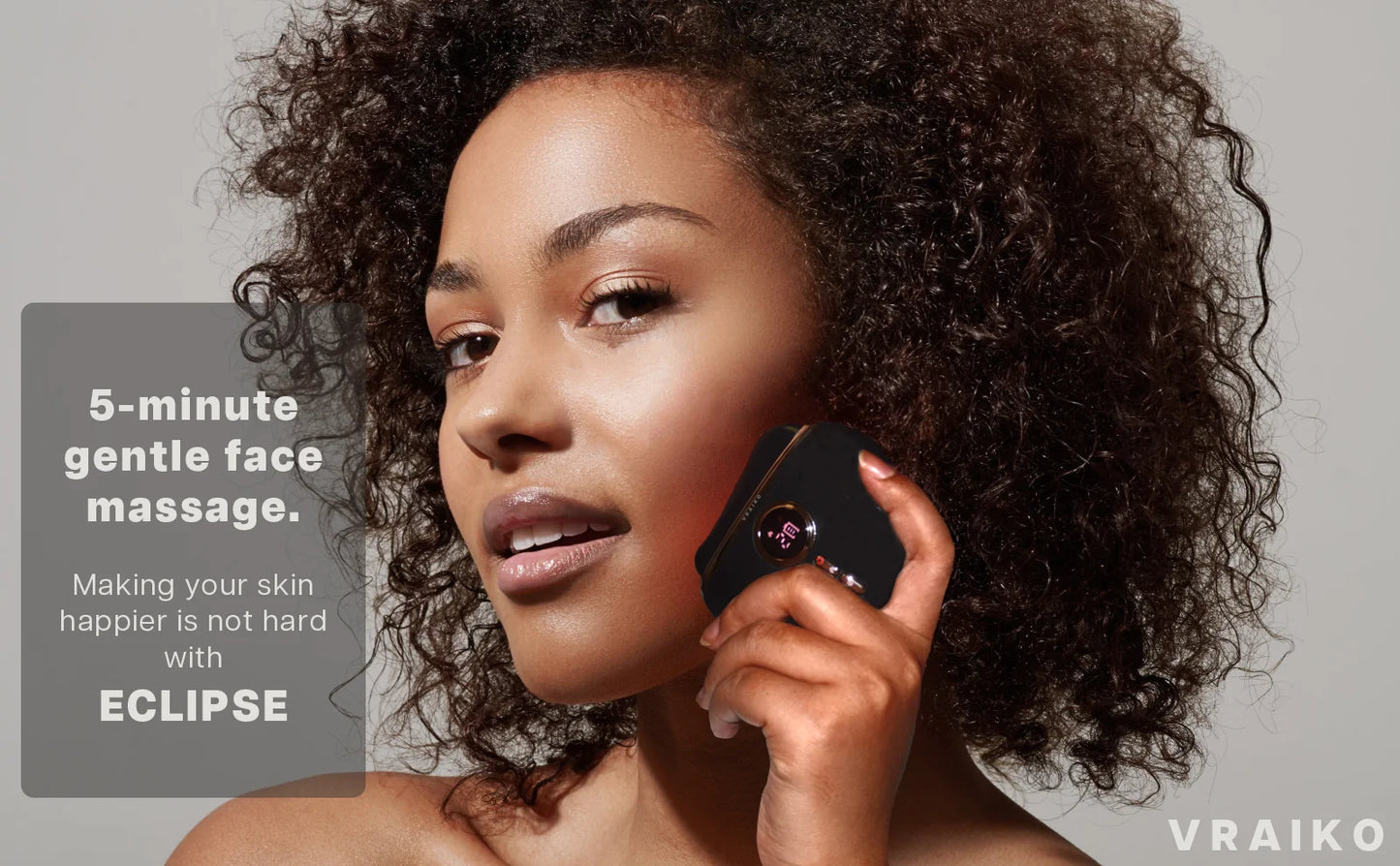 VRAIKO Eclipse Gua Sha – Heated, Vibrating, Red Light Facial Sculpting Tool